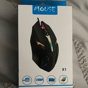 X1 Black Gaming Mouse with RGB Lighting